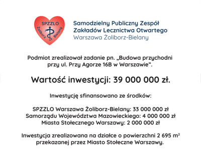 Zbiorcza tablica o inwestycji z podanym kosztem całkowitym.